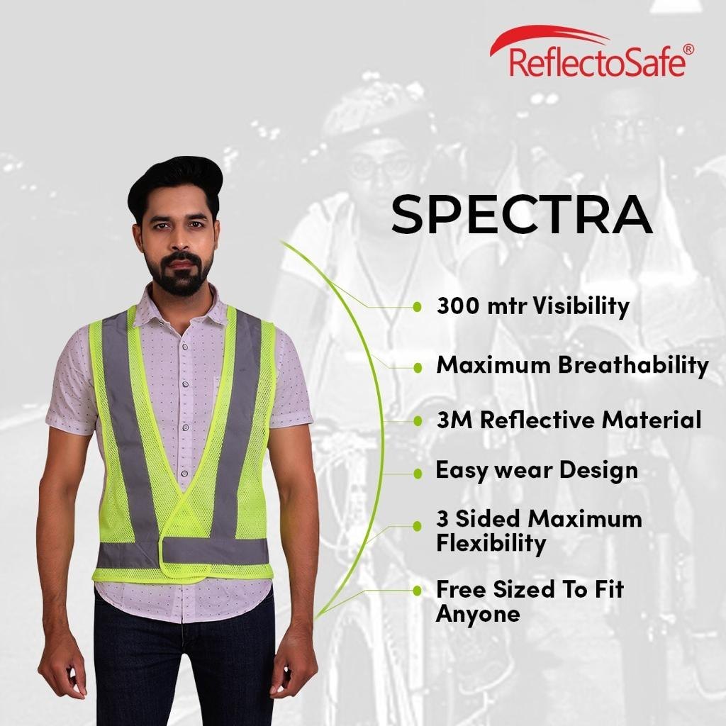 Reflective tape on safety vests