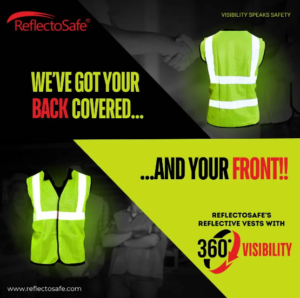 Reflective wear for railway workers